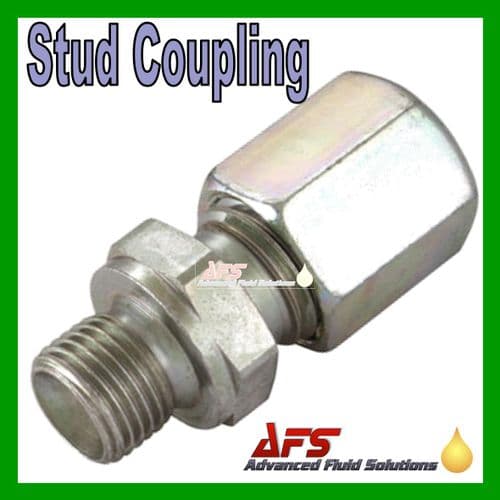 14S x 1/2 BSP Male Stud Coupling (14mm Tube Fitting x BSPP Thread)