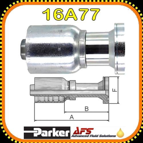 16A77-20-20 - SAE Code 62 Flange Head - Straight - Parker 77 Series