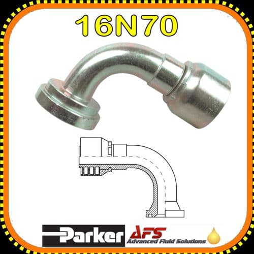 16N70-16-16 - SAE Code 62 Flange  90 Degree Elbow -  Parker 70 Series