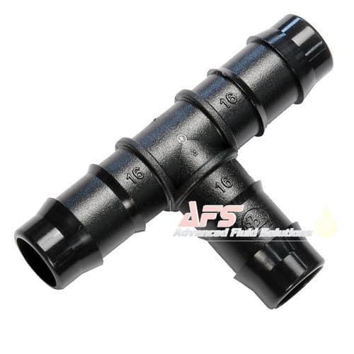 19mm (3/4 Inch) 3 Way Tee Double Barbed Hose Joiner Poly Tubing Connector