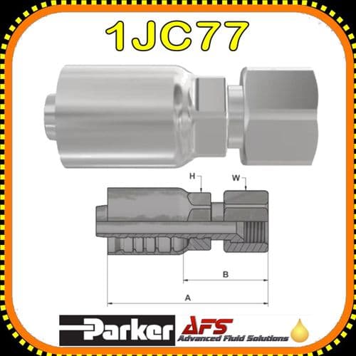 1JC77-20-16 - Female Seal Lock ORFS Swivel - Straight Short  -  Parker 77 Series