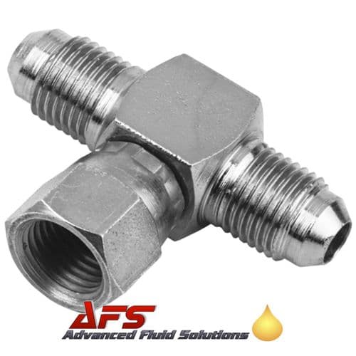 2-1/2 JIC Male x Male x Female Tee 3 Way Adaptor AN28