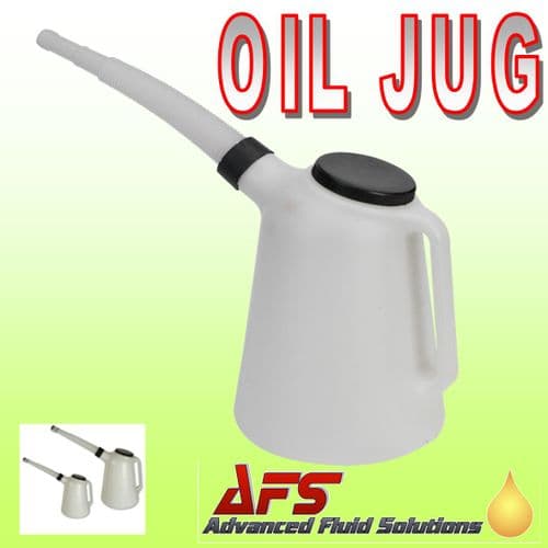 2 Litre Polythene Oil Measuring Jug with Flexible Spout