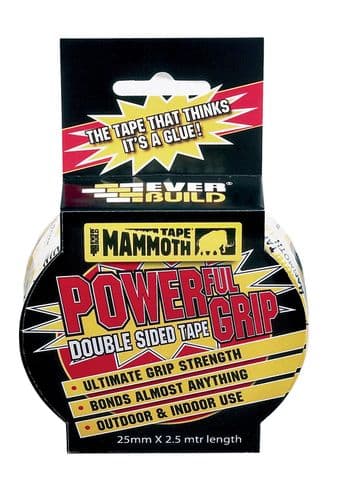 2.5M - Mammoth Powerful Grip Tape 12mm - Everbuild