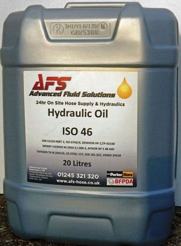 20ltr x 46 Grade Hydraulic Mineral Oil to BS ISO 6743-4 HM (HF-2)(M-2950-S)