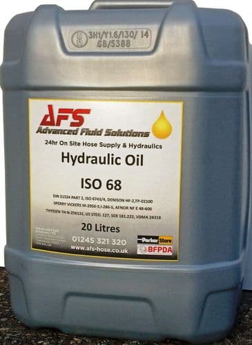 20ltr x 68 Grade Hydraulic Mineral Oil to BS ISO 6743-4 HM (HF-2)(M-2950-S)