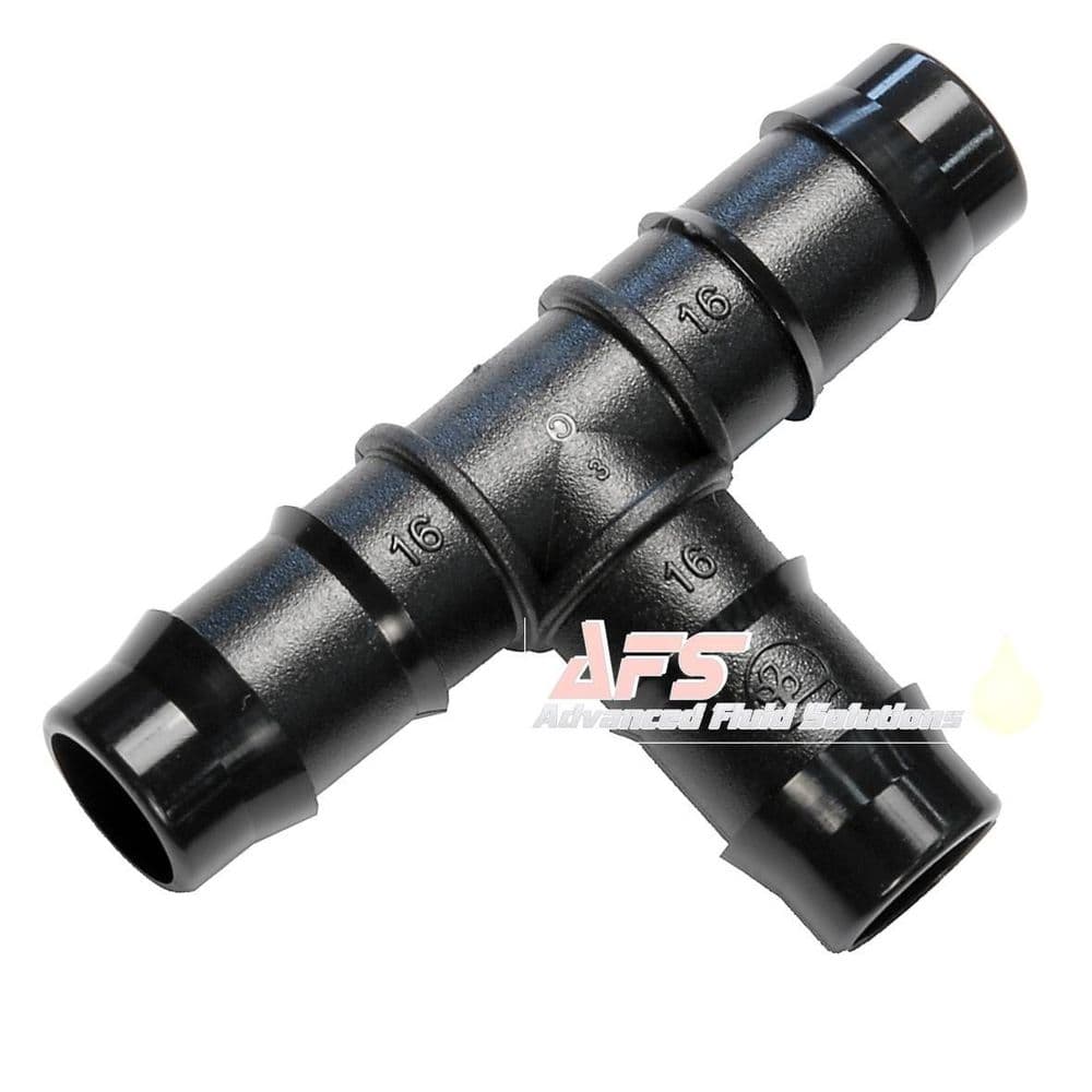 COBETTER 10pcs 3/8" Tee Fitting PP Plastic Equal Barbed 3 Way Hose Barb Fittings Splicer Joint Mender Union Adapter Pharmaceutical Polypropylene Connector