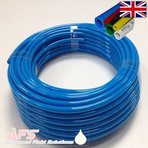 25M Coil - 6mm OD x 4mm ID Metric Polyurethane Flexible PU Air Tube Blue