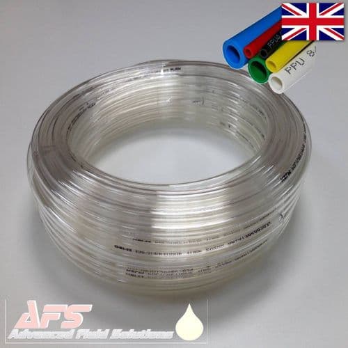 25M Coil - 6mm OD x 4mm ID Metric Polyurethane Flexible PU Air Tube Clear