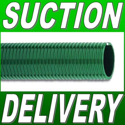 25mm (1 Inch) Medium Duty Green PVC Suction & Delivery Hose 30 Mtr Coil