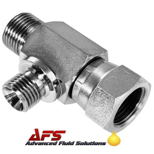 3/8 x 3/8 x 1/4 BSP Male x Female x Male Unequal Tee 3 Way Adaptor Coned