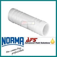 4mm (5/32) Straight White Plastic Hose Joiner Barbed Connector