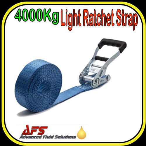 4000 Kg (4 Ton) x 8 Metre Lightweight Ratchet Strap (Blue)