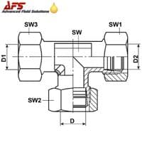 4LL Equal Tee Tube Coupling Union 4mm Metric Compression Pipe T Fitting
