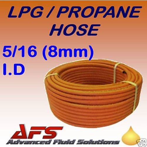 6mm I.D(1/4") LPG Gas Hose Orange Cover