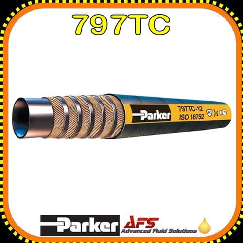 797TC-12 - 3/4 Inch I.D Parker Tough Cover Compact Spiral No-Skive Hydraulic Hose 420 BAR