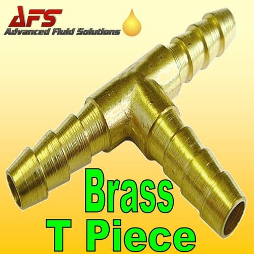 8mm 5/16" Brass Barbed T 3 way Fuel Hose Joiner