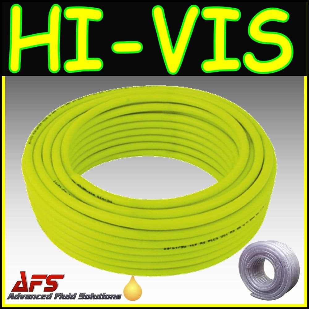 8mm (5/16) I.D Reinforced HI-VIS PVC Braided Airline Air Water Hose