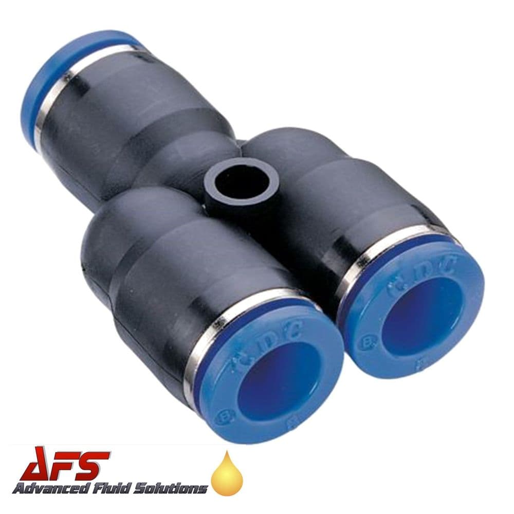 5 Pieces - 1/2 Inch Tube OD Pneumatic Y Union Connector | Push In Fitting WIC Valve