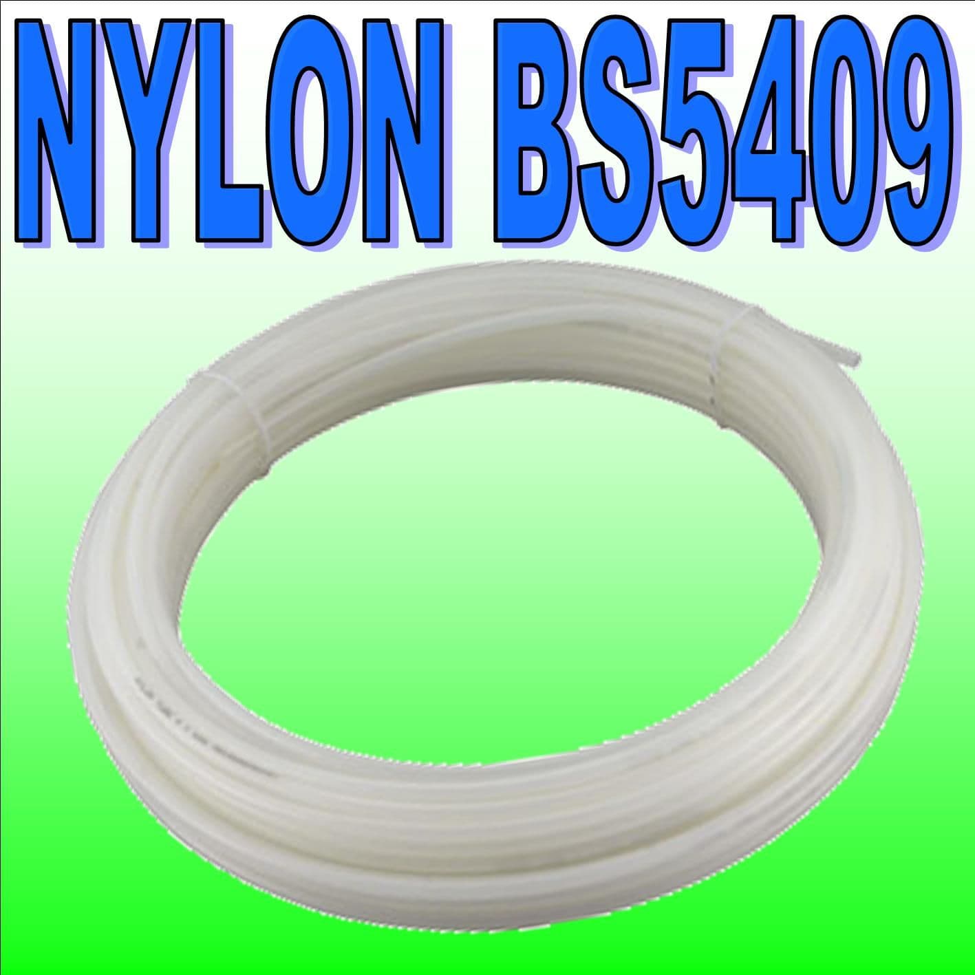8mm x 6mm Natural Metric Flexible Nylon Tubing BS5409