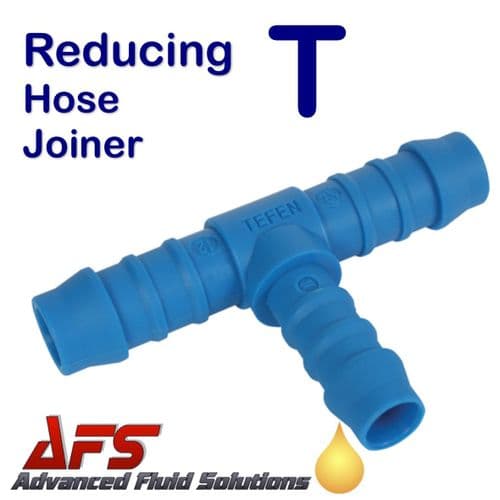 8mm x 6mm Reducing T Piece Hose Joiner Tefen Nylon Blue Connector Tee Fitting