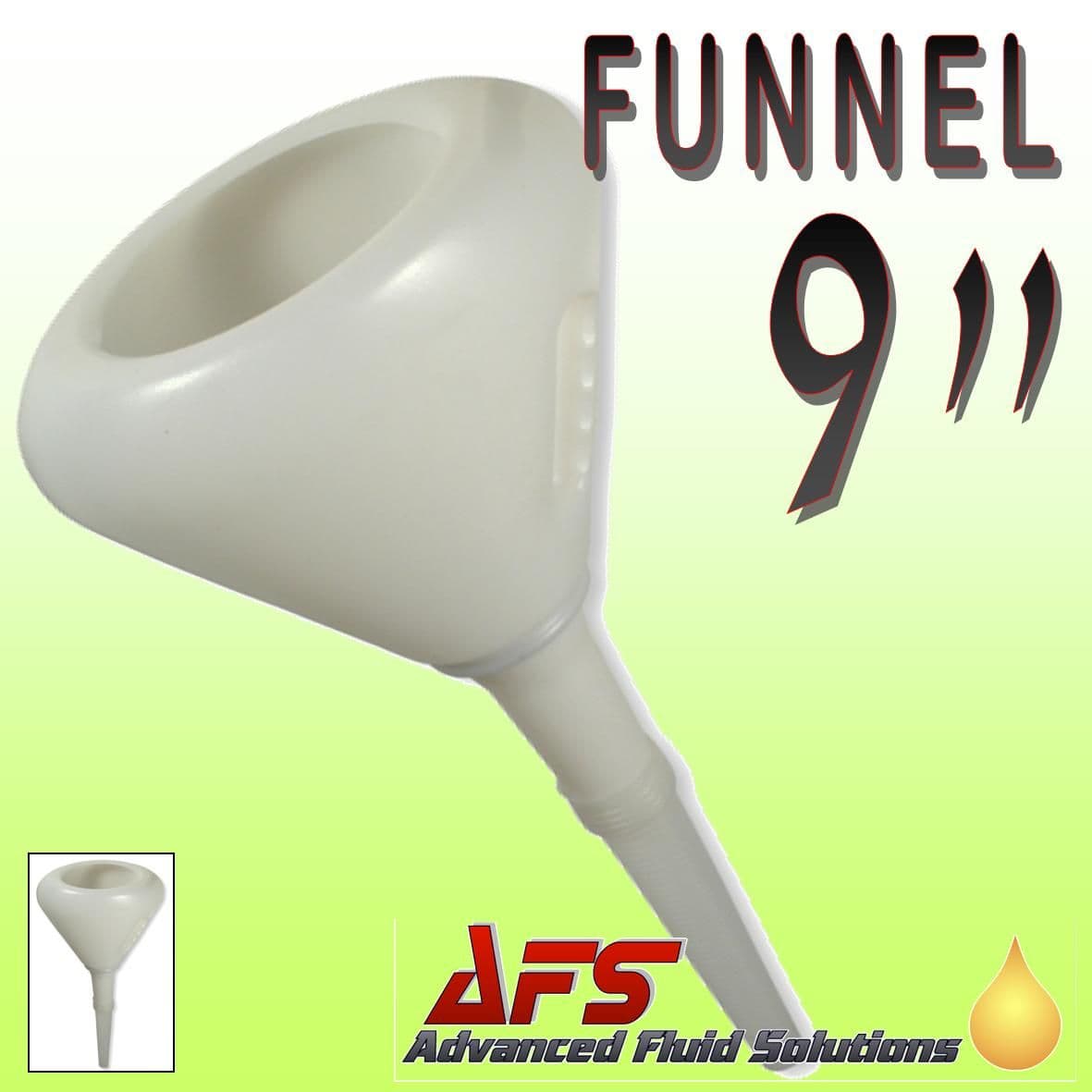 9" Plastic Funnel with Strainer & Flexible Spout
