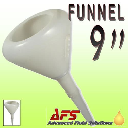 9" Plastic Funnel with Strainer & Flexible Spout