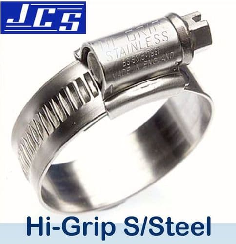9.5mm - 12mm JCS Hi-Grip Stainless Steel Hose Clip Size OOO