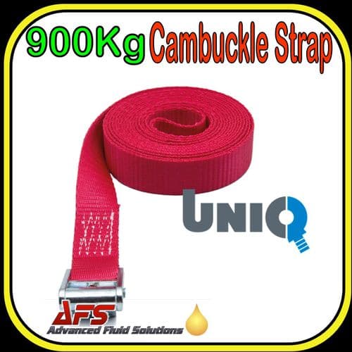 900 Kg (0.90 Ton) x 4 Metre Cambuckle Strap (Red)