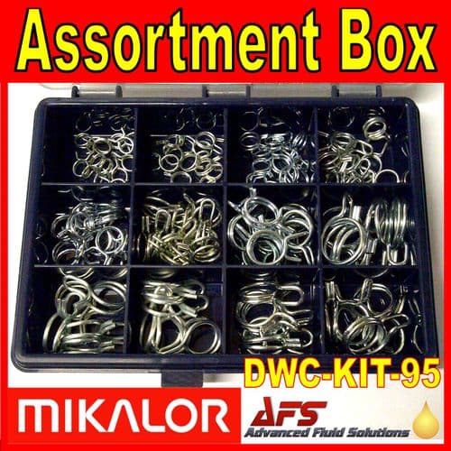 95 Piece Double Wire Spring Clip Assortment Box