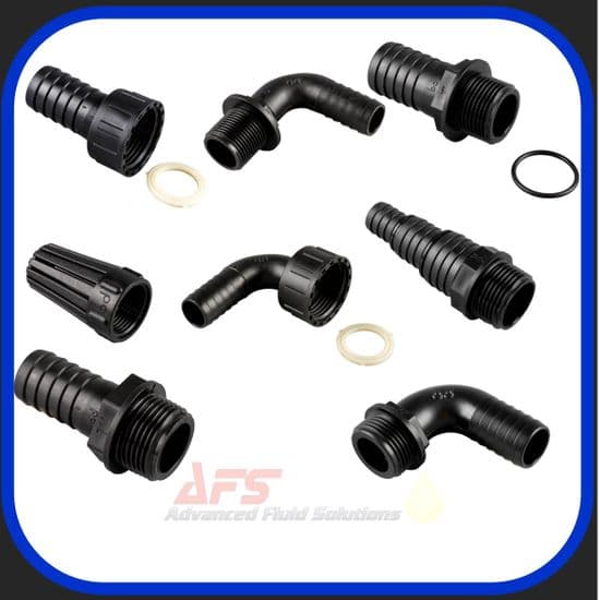Black Polypropylene (PP) Hose & Pipe Fittings