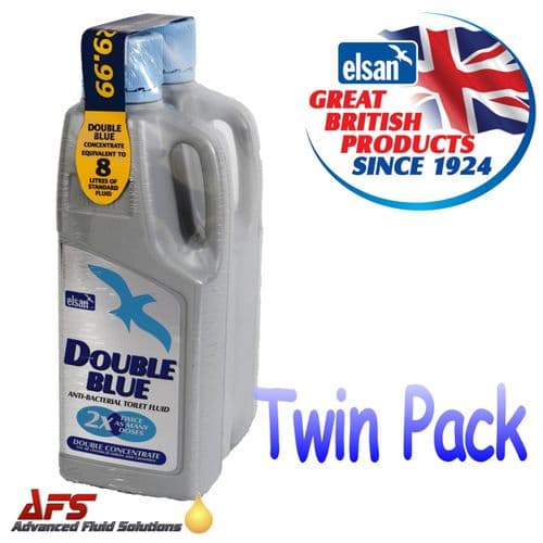 Elsan 2 Litre Double Blue TWIN PACK Concentrated Toilet Chemical Fluid