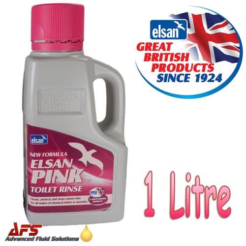 Elsan Pink 1 Litre Toilet Rinse Fluid Cleaner