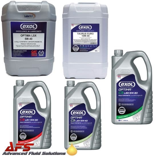 Exol Fully/Semi Synthetic & Mineral Engine Oils Low Sap