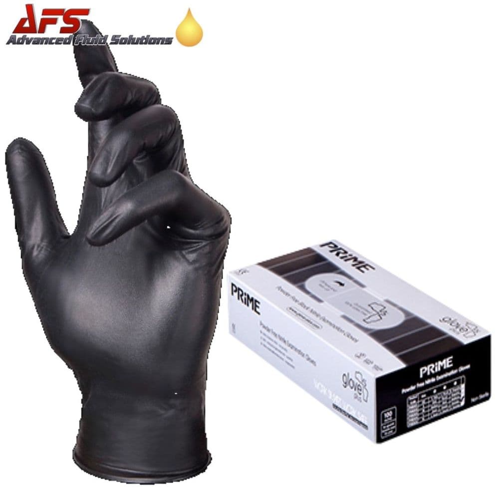Glove Plus Black Prime Powder Free Nitrile Examination Gloves XL
