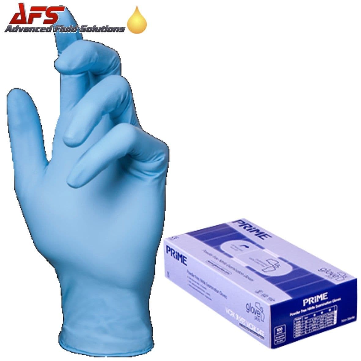 Glove Plus Blue Prime Powder Free Nitrile Examination Gloves M