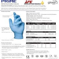 Glove Plus Lite Blue Powder Free Nitrile Rubber Examination Work Gloves - Extra Large