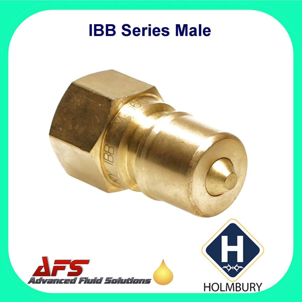 Holmbury 3/8 BSPP Brass ISO B Male Probe (3/8 Body) Quick Release Coupling