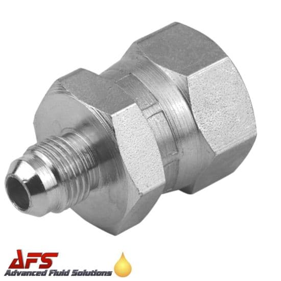 JIC Male x BSPP Swivel Female Hydraulic Mild Steel Adaptors