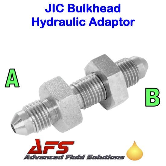 JIC Male X JIC Male BulkHead Hydraulic Steel Adaptors