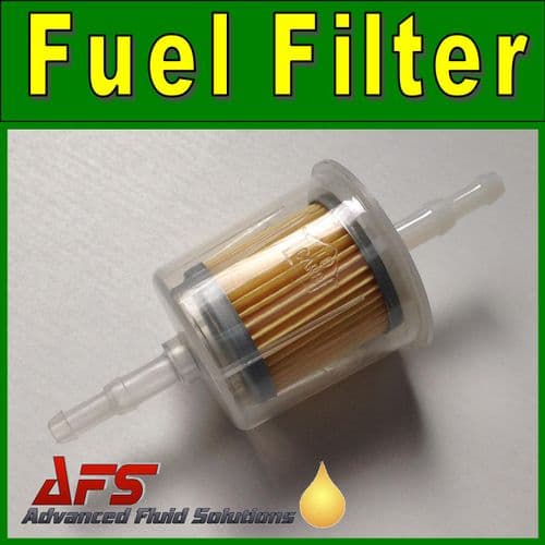 LARGE InLine Petrol/Diesel Fuel Filter - 6mm & 8mm Hose Tails