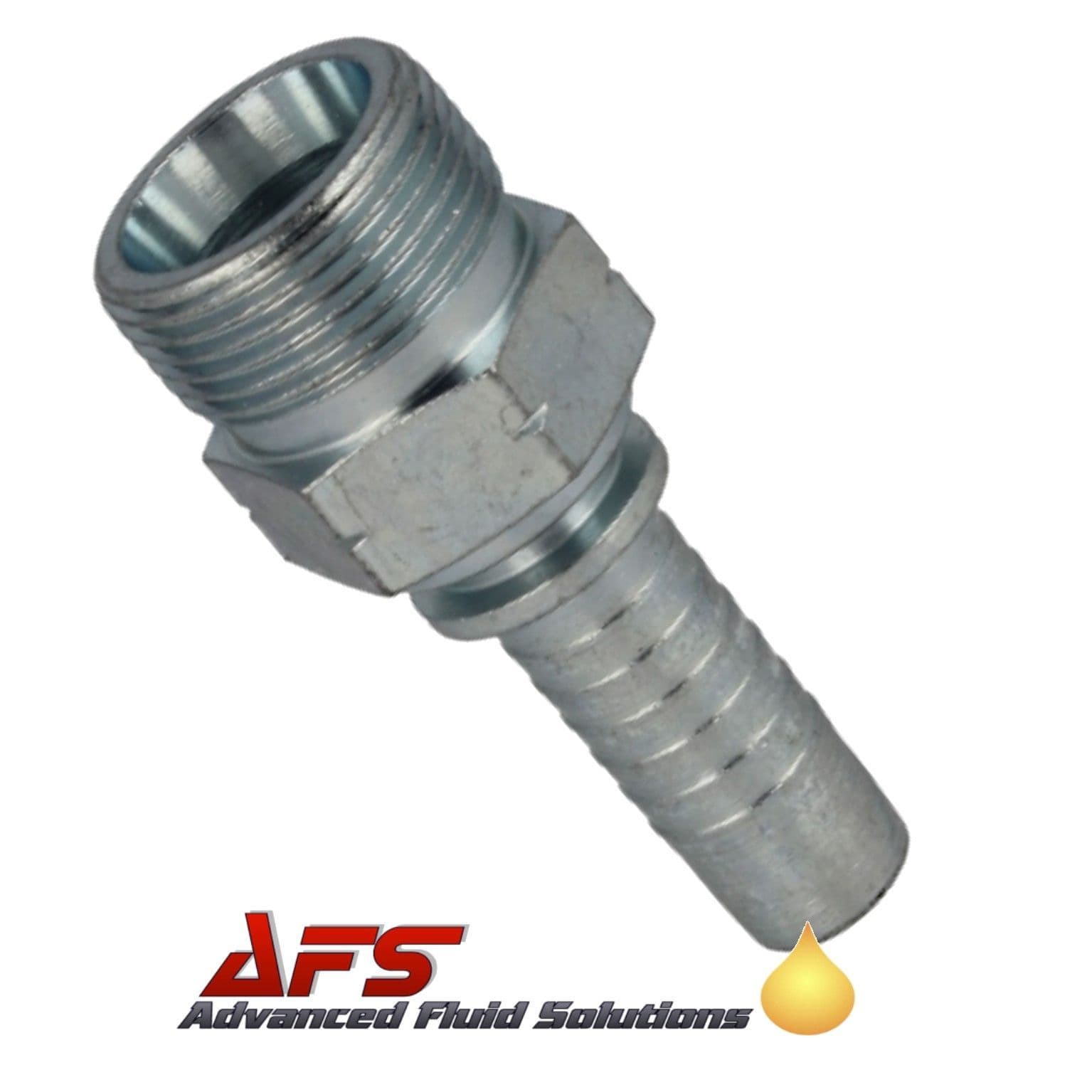 M181.5 Metric Heavy Male Straight x 1/4 Hosetail Hydraulic Fitting