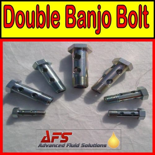 M8 (8mm x 1) Metric Double Banjo Bolt Long Fitting
