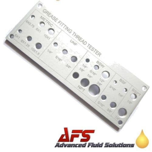 Metal Plate Thread Tester Checker: UNF/ANF, BSPT, Metric, NPT, BSW, BSF