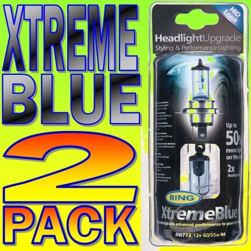 Ring H1 12v 55w P14.5s Xtreme Blue Halogen Headlamp Bulbs RW748