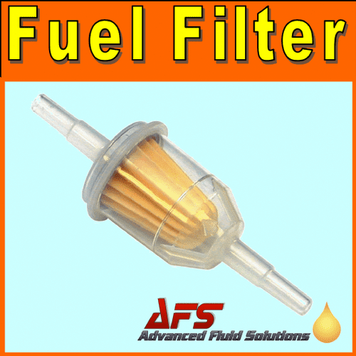 SMALL InLine Petrol/Diesel Fuel Filter - 6mm & 8mm Hose Tails