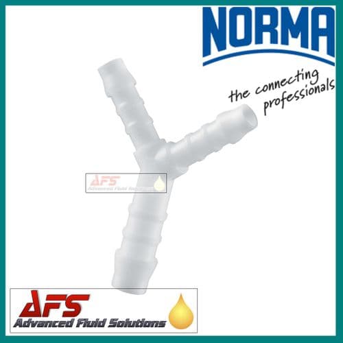 4mm > 6mm < 4mm Reducing Y Piece White Plastic Hose Joiner Barbed Connector 3 Way