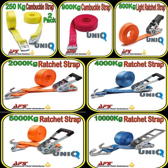 UniQ Cambuckle & Heavy Duty Ratchet Straps