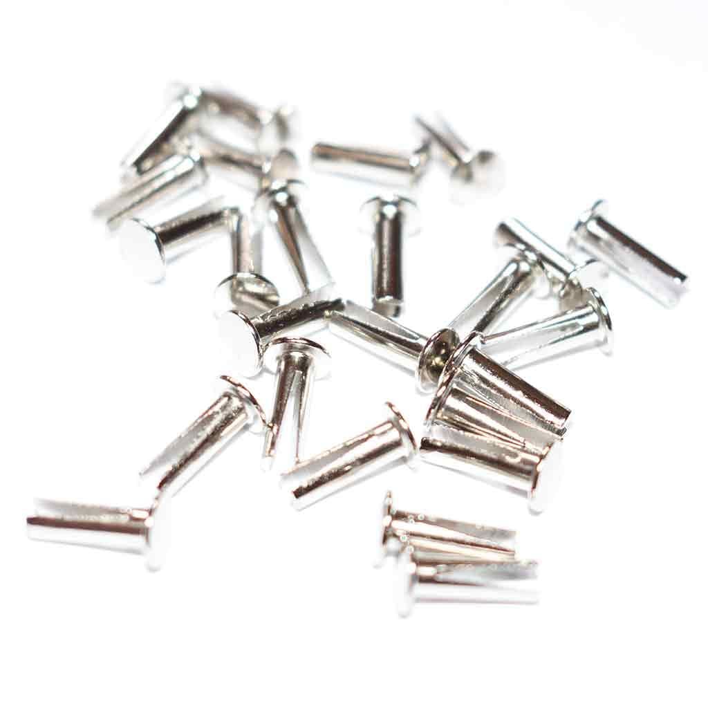 Medium Rivets Bifurcated Rivets Nickel Plated - Medium 3mm