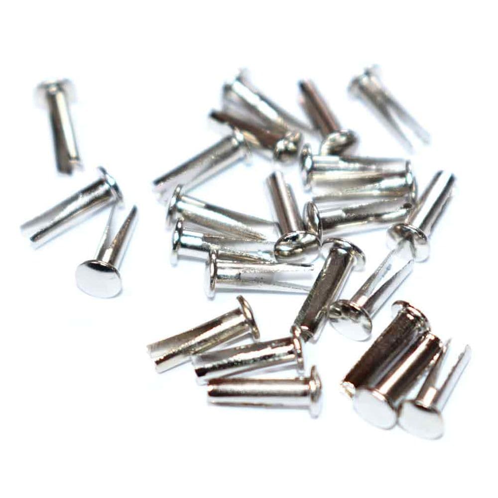 Bifurcated Rivets Nickel Plated Small 2 2mm